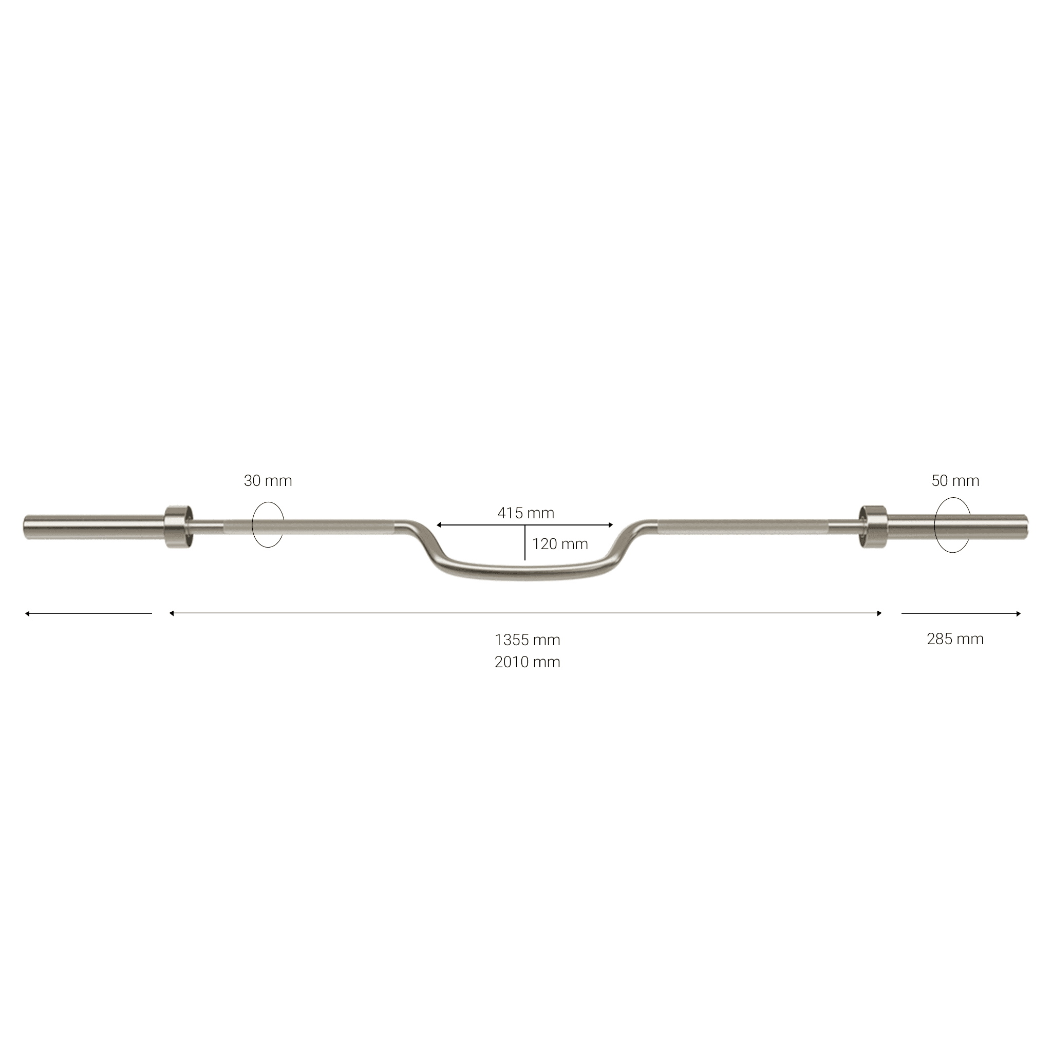 419 Gymleco Curved Bar hyljesoutupenkin tanko - Image 2