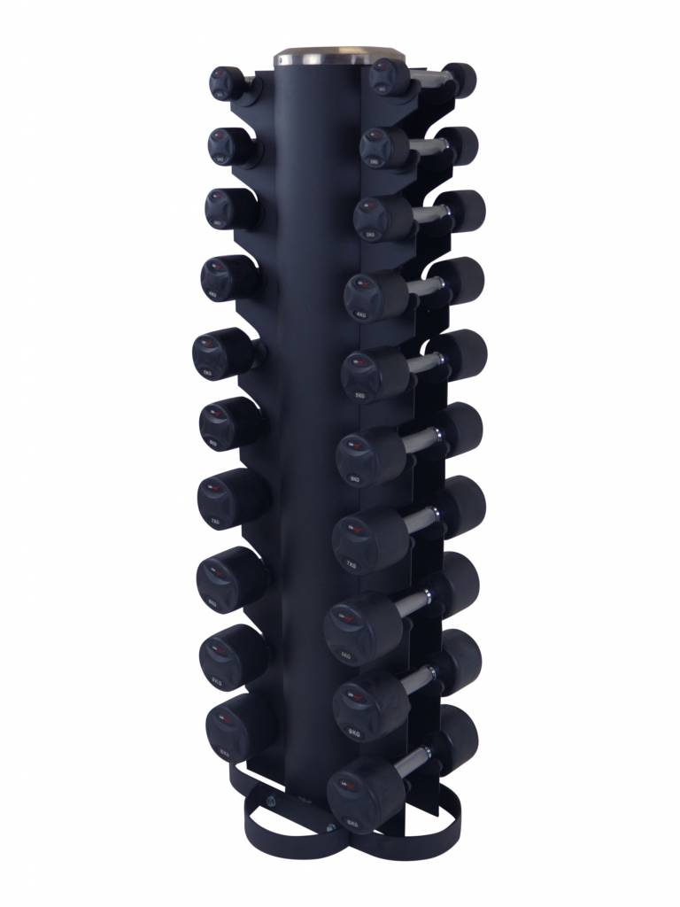 LMX79.TD Lifemaxx 1 - 10 kg kumitetut käsipainot ja pystyteline